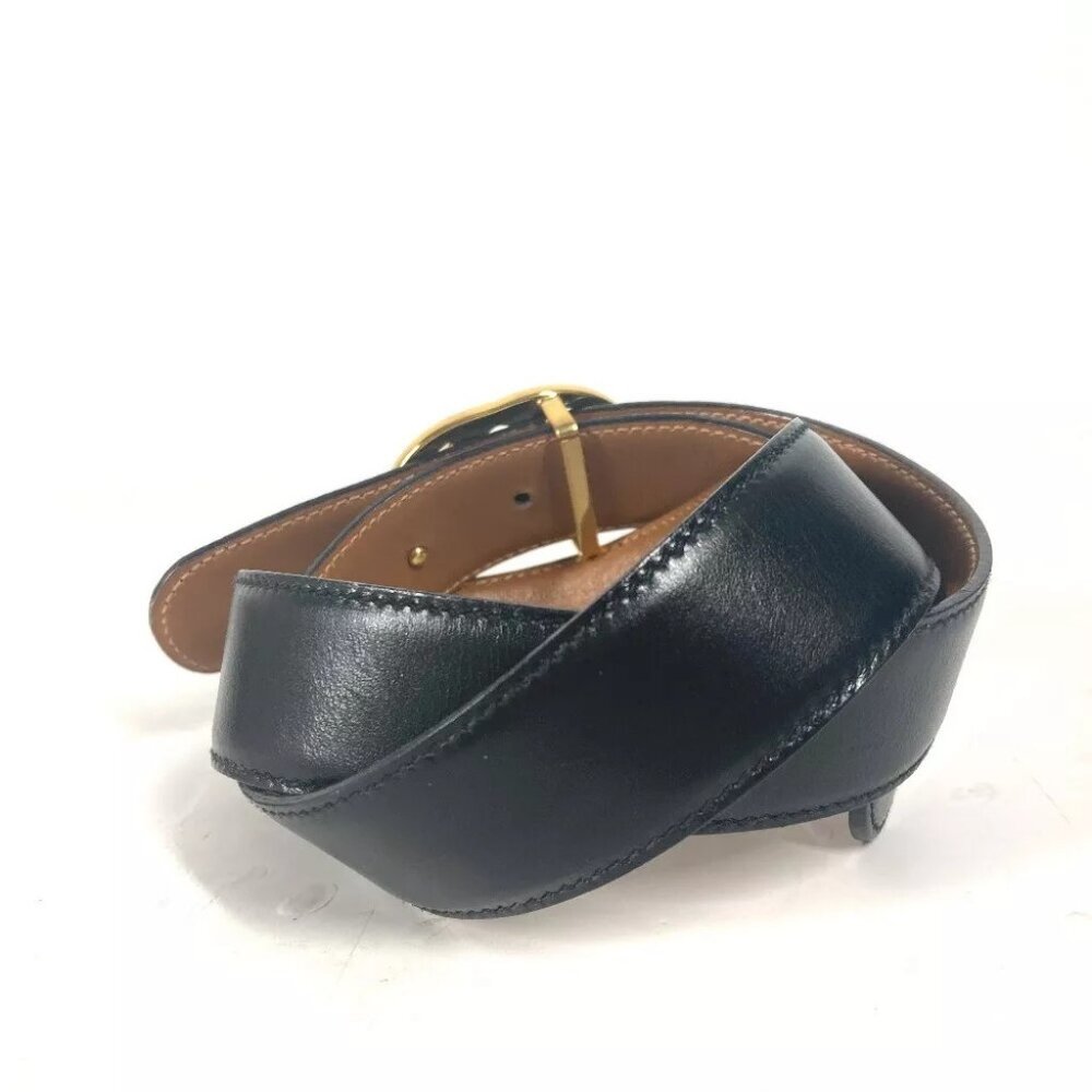 GUCCI 036・519・2964 vintage GG logo buckle Accessories belt Black/GoldHar... - Picture 3 of 16